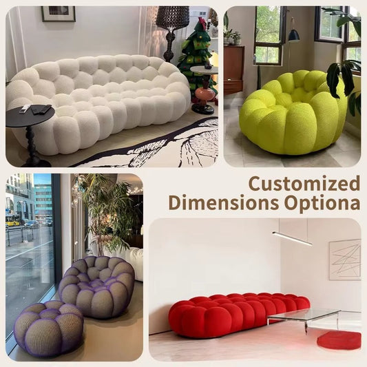 Single fabric sofa bed - modern cream lazy sofa for small apartments, living room, and convertible seating