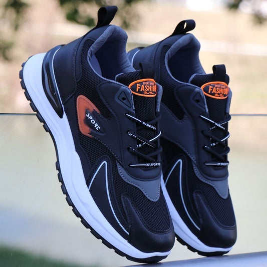 Men's cross-border trade athletic & casual shoes - flyknit mesh breathable running shoes - stylish lightweight dad shoes - wholesale