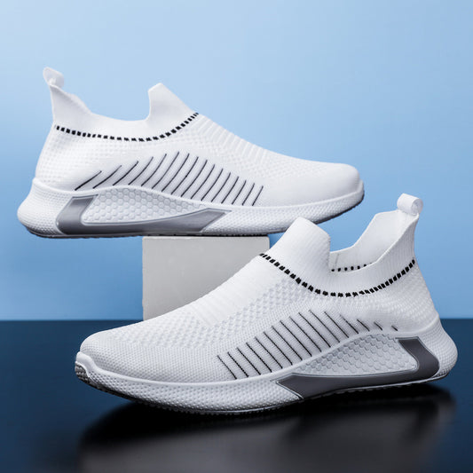 Men's shoes 2025 new korean style trendy casual shoes breathable slip-on loafers cross-border plus size athletic shoes