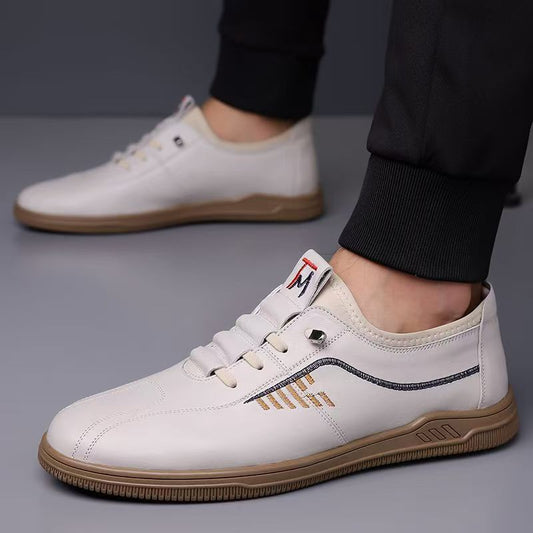 Soft sole leather shoes men's lightweight slip-on driving shoes all season fashion business casual shoes waterproof leather shoes for men