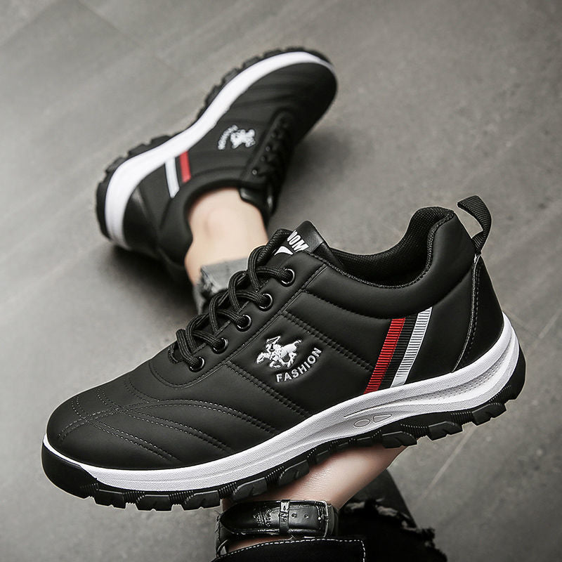Men's sneakers 2025 new autumn/winter korean style trendy dad shoes low-top chunky sole white shoes soft sole casual shoes for men