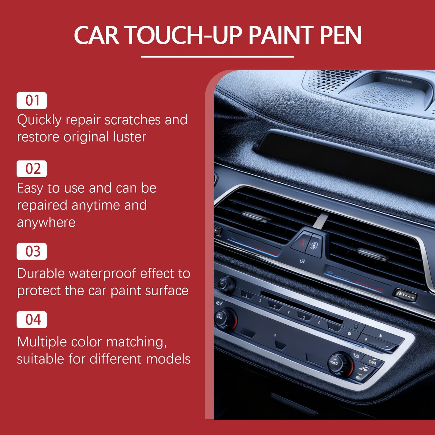 Hikmarion Car Refinish Kit, Body Paint Care Refurbishment Polishing Refinish Scratch Care