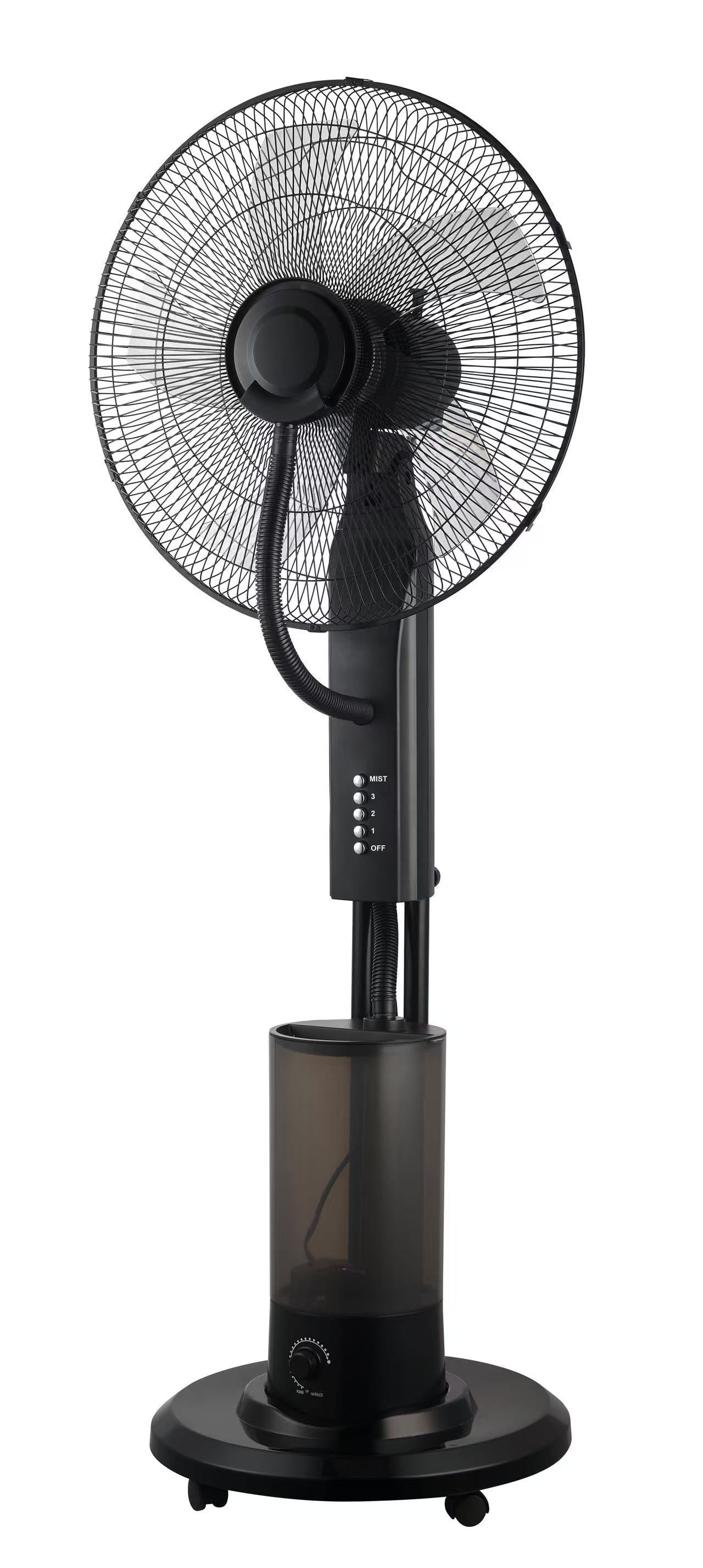 Factory direct export quality home use spray fan - floor fan with remote control, oscillation, humidification, and high airflow
