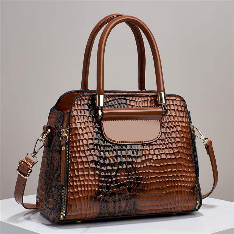 Women's bag 2026 new style trendy fashion large capacity crocodile embossed handbag shoulder bag crossbody bag