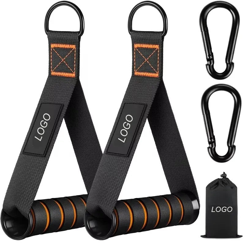 Resistance band handle - dual color grip, pull rope handle, back resistance band accessory, fitness equipment accessory