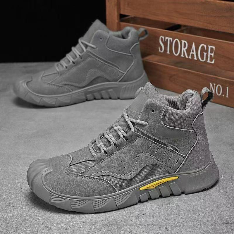 Men's autumn/winter new collection: stylish lace-up work boots, outdoor casual shoes, soft-soled athletic shoes - wholesale