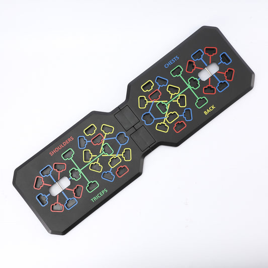 T-bar multifunctional push-up board with assist bars - home gym chest & abdominal muscle training equipment