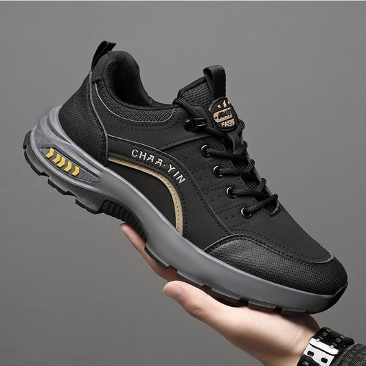 Cross-border men's shoes: new korean style fashionable men's shoes, breathable flyknit yeezy sneakers, soft sole athletic casual trendy shoes - wholesale
