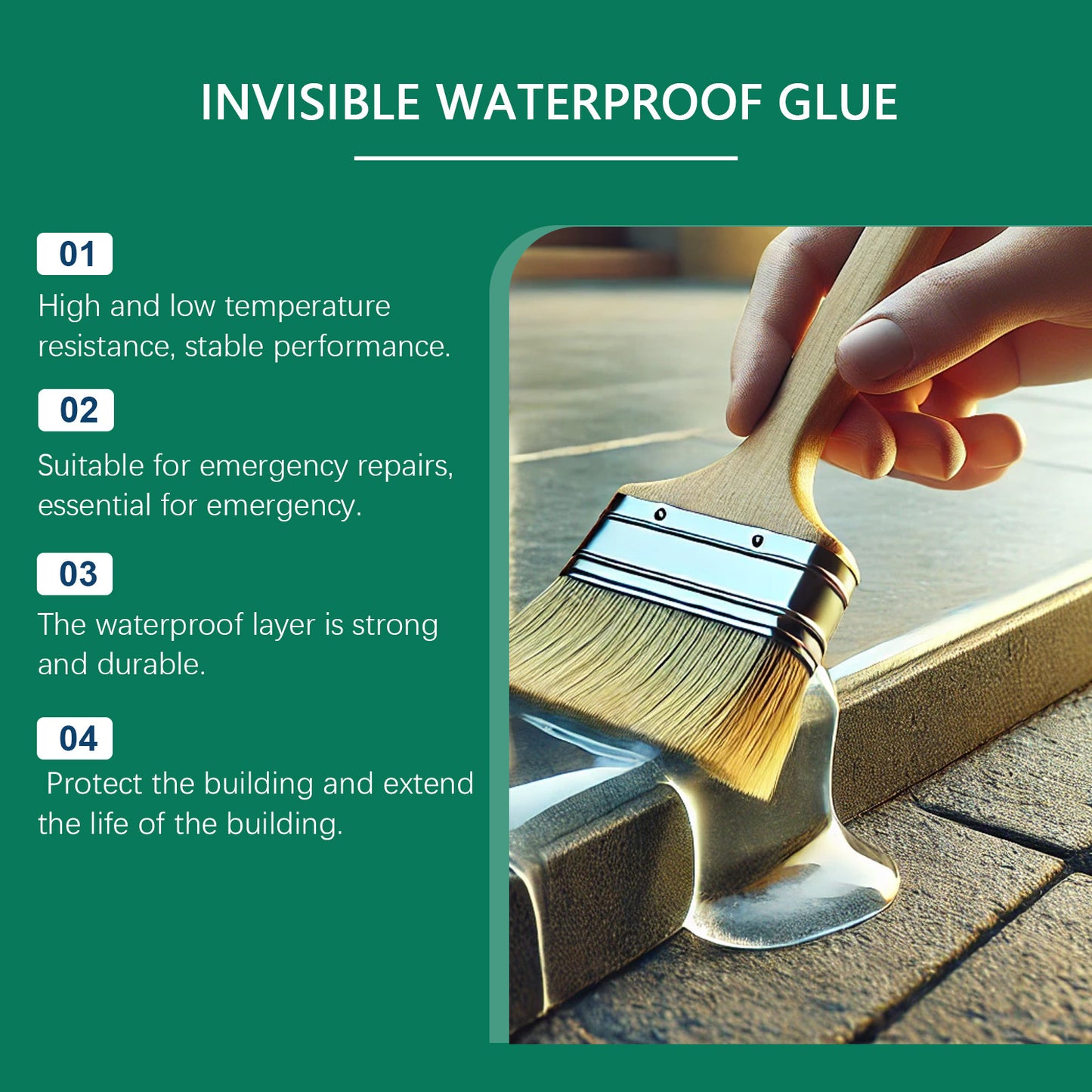 JAKEHOE invisible waterproof adhesive, external wall toilet bathroom floor gap multi-purpose waterproof and leak repair coating