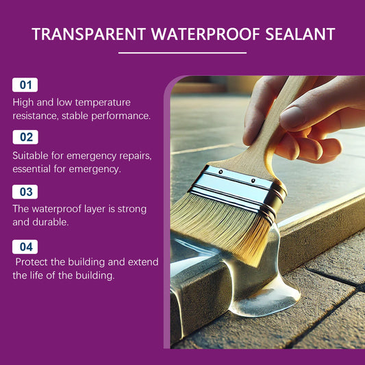 JUE FISH transparent waterproof sealant, anti-leakage and plugging of bathroom and kitchen roof, and anti-smashing brick leak repair agent