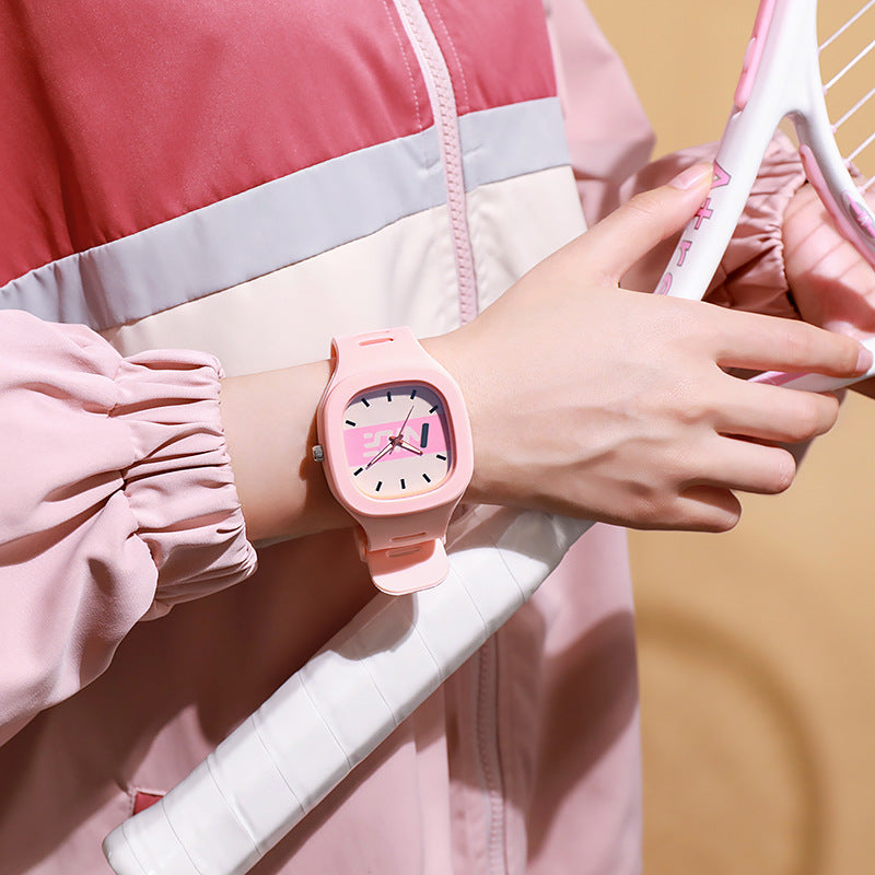 2022 new women's watch - trendy, instagrammable, versatile, perfect for students (middle & high school), men's niche square digital watch
