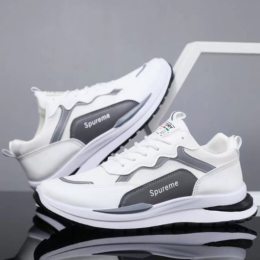 Breathable dad shoes for men, spring/summer 2025 collection: korean style fashionable casual sneakers, soft sole, lightweight mesh, trendy footwear