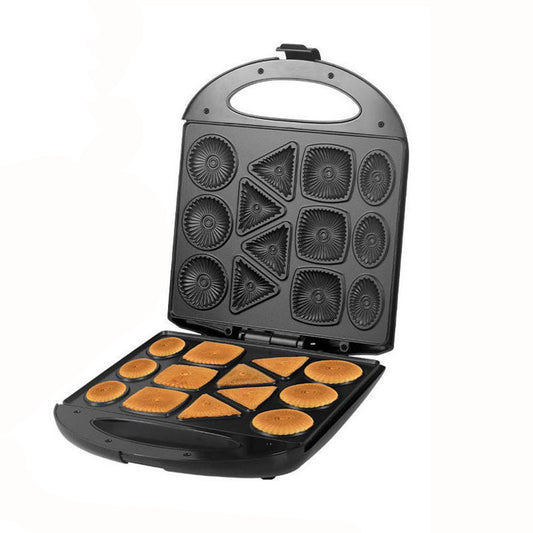 Large 16-hole donut machine breakfast cake machine round cake machine double door heating electric baking pan donutmachine