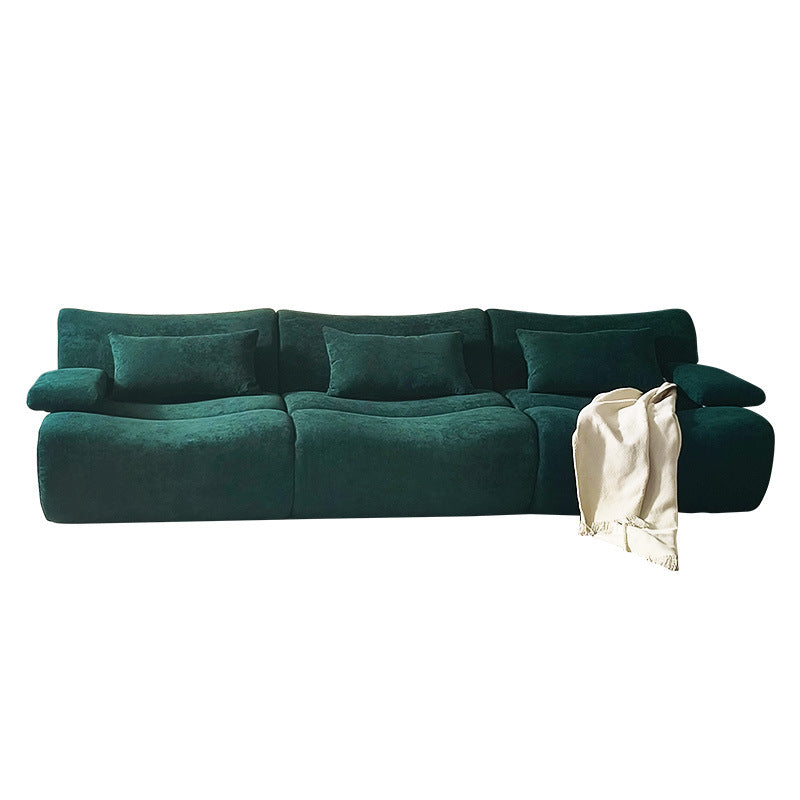 Italian bamboo compression sofa living room small apartment fabric italian straight row foreign trade cross-border roll bag sofa