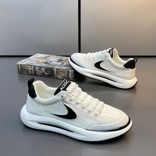 Ice silk mesh men's shoes 2025 new korean style trendy "forrest gump" shoes popular thick-soled dad shoes breathable athletic shoes