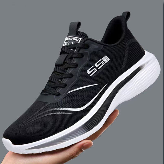 Men's new ice silk mesh breathable running shoes - cold bonding, ultra-lightweight, shock-absorbing eva soft sole sneakers