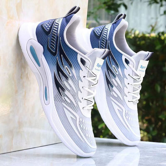 Ice silk mesh men's shoes 2025 new korean style trendy sneakers student soft sole running shoes breathable casual shoes