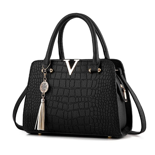 Fashion classic women's bag crossbody bag wholesale fashioncasualsatchel bag large capacity crocodile pattern export bag large bag
