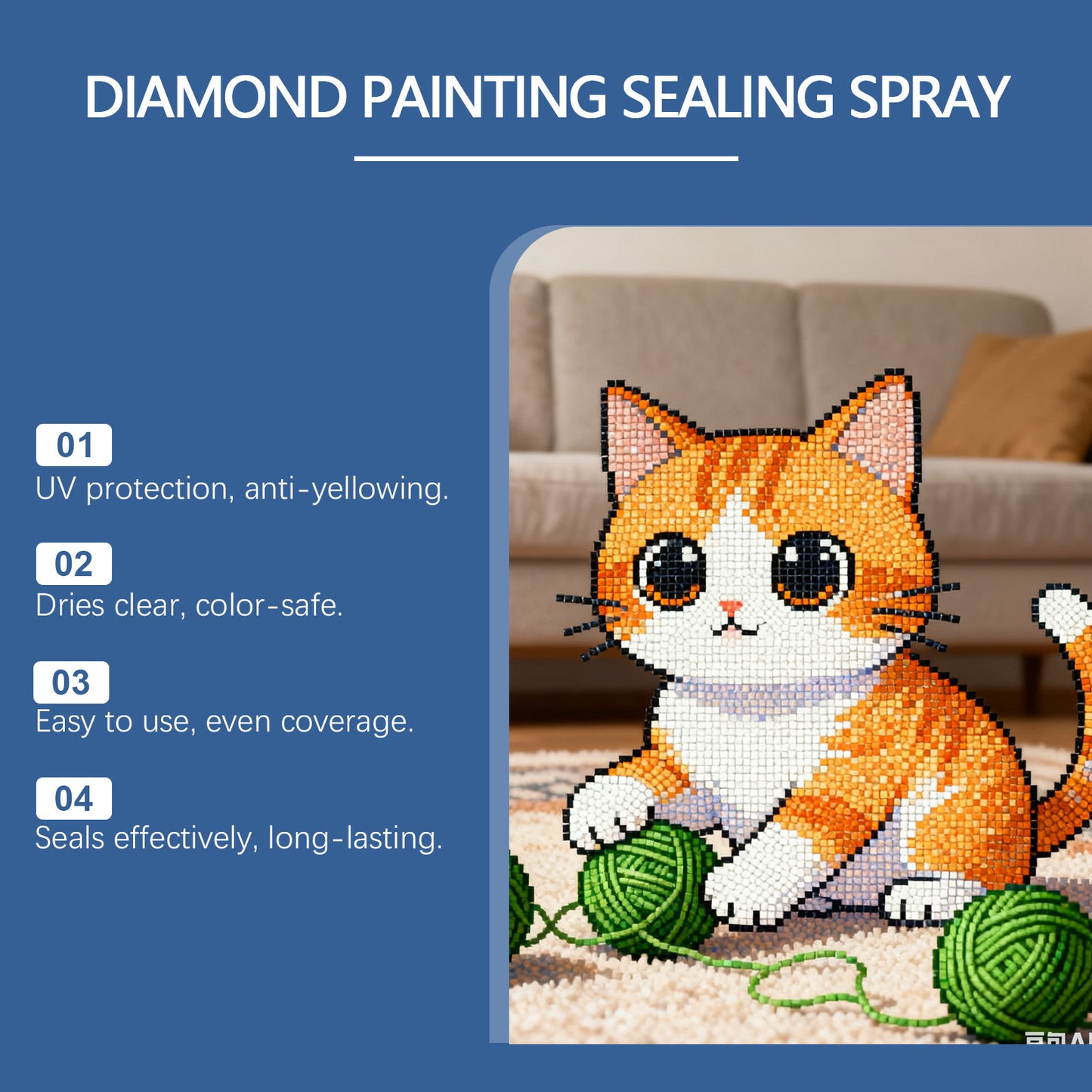 Jue Fish Diamond painting sealing spray, daily use for diamond painting sealing manual cleaning spray