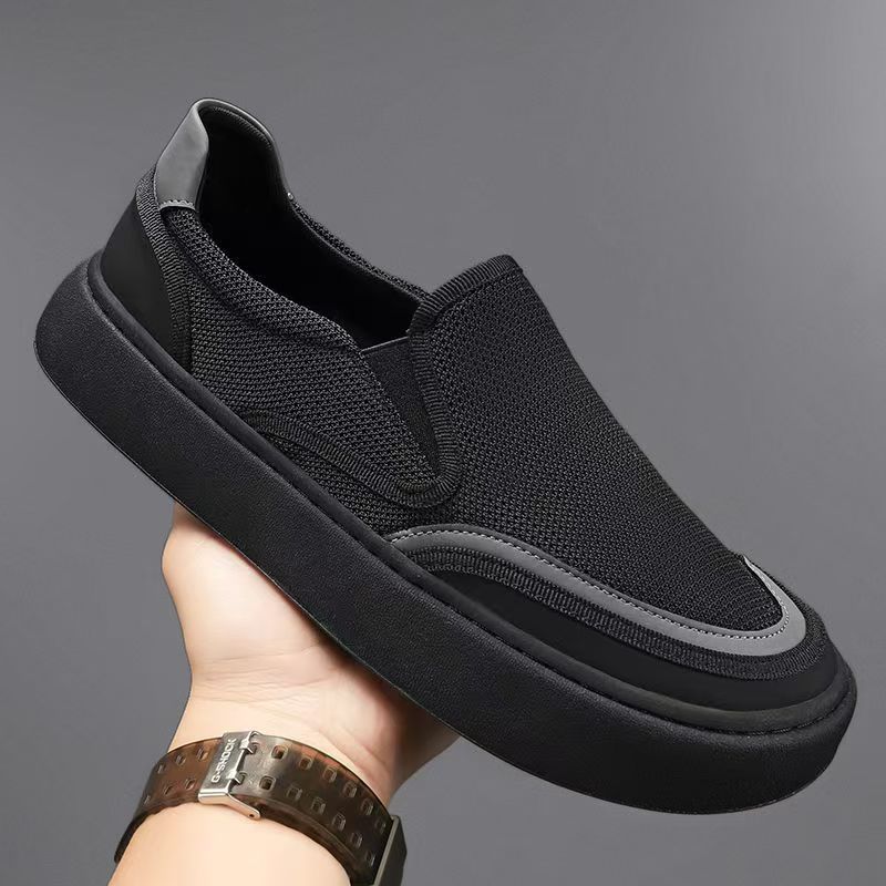 Men's summer new mesh breathable slip-on sneakers - minimalist, trendy, korean style casual athletic shoes