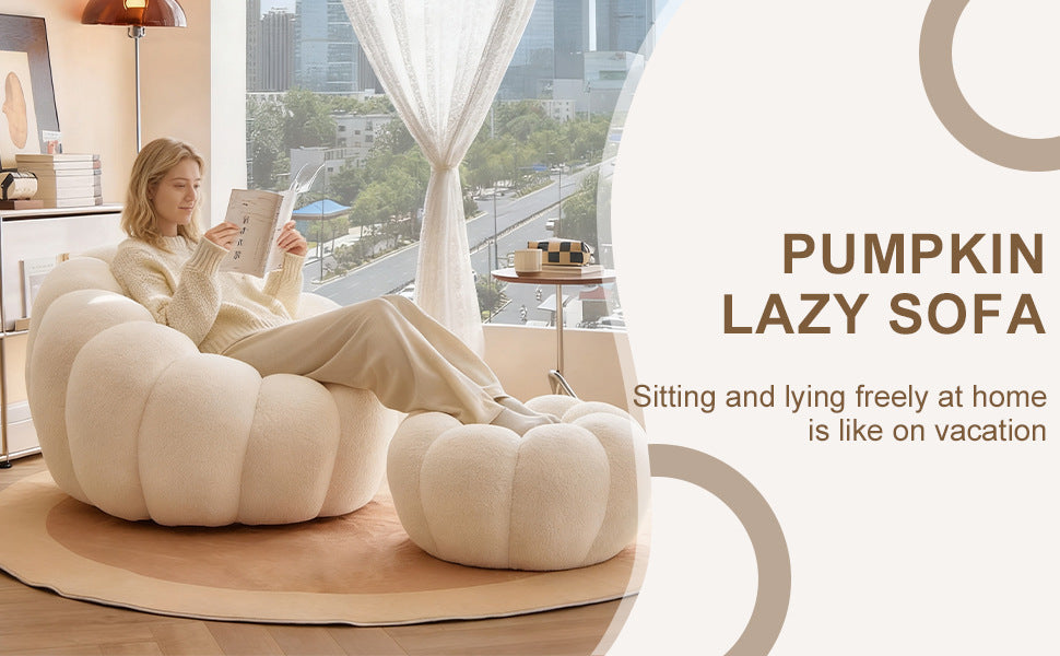 Lazy pumpkin compressed sofa single double reclining sleeper bedroom living room balcony sofa chair