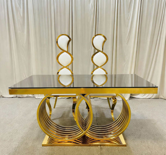 Wedding host table export crystal dining table wedding banquet table foreign wedding host table stainless steel dining table