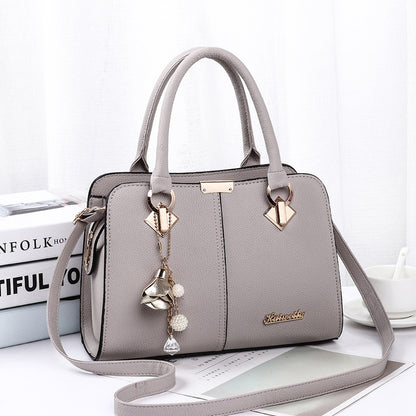 2026 spring fashion cute solid color tote bag - textured, sweet, and charming new shoulder bag - pu leather crossbody large bag