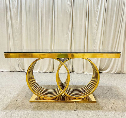 Wedding host table export crystal dining table wedding banquet table foreign wedding host table stainless steel dining table