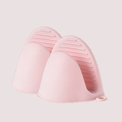Stainless steel anti-scalding bowl clip, high temperature resistant and non-slip dish clip, kitchen microwave oven silicone gloves set