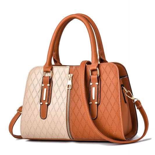 2026 new fashion color block women's tote bag - european & american style, large capacity, shoulder & crossbody bag - trendy, dropshipping available