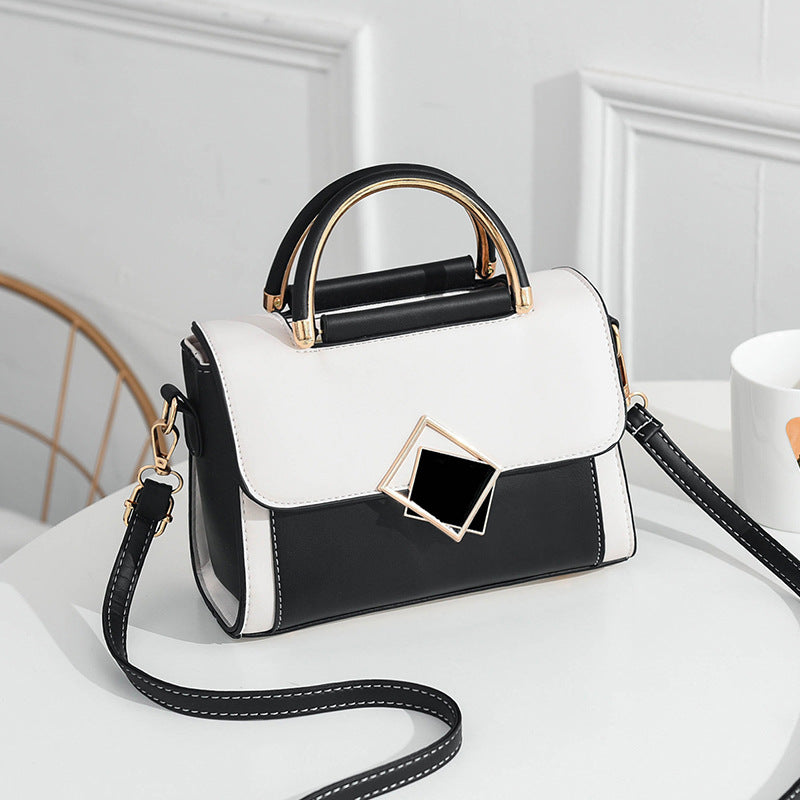 Hot-selling 2026 trendy fashion novelty fresh color block shoulder bag crossbody bag color block handbag pu leather women's bag - dropshipping available