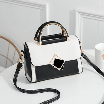 Hot-selling 2026 trendy fashion novelty fresh color block shoulder bag crossbody bag color block handbag pu leather women's bag - dropshipping available