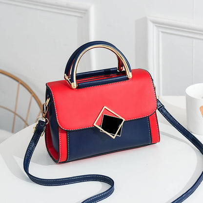 Hot-selling 2026 trendy fashion novelty fresh color block shoulder bag crossbody bag color block handbag pu leather women's bag - dropshipping available