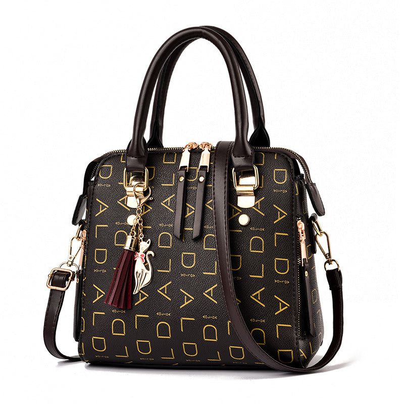 2026 spring new trendy women's printed letter shoulder bag crossbody bag fashion tote bag - dropshipping available