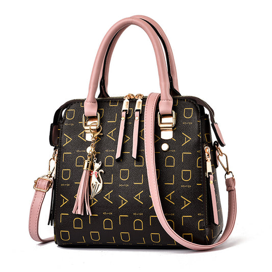 2026 spring new trendy women's printed letter shoulder bag crossbody bag fashion tote bag - dropshipping available