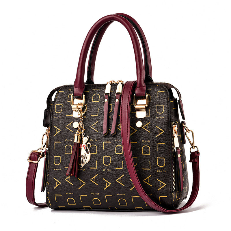 2026 spring new trendy women's printed letter shoulder bag crossbody bag fashion tote bag - dropshipping available