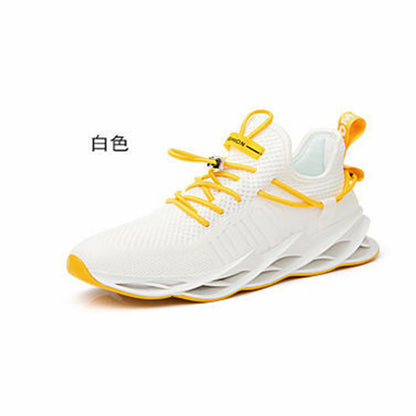 2025 new korean style men's fashion trend casual shoes flyknit breathable blade shoes sneakers men's cross-border