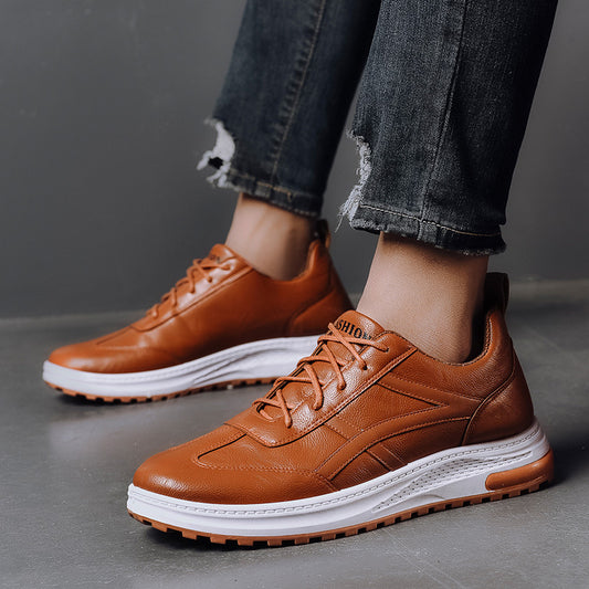 British business men's shoes 2026 new fashion trend pu casual shoes men's lace-up low-top shoes wholesale