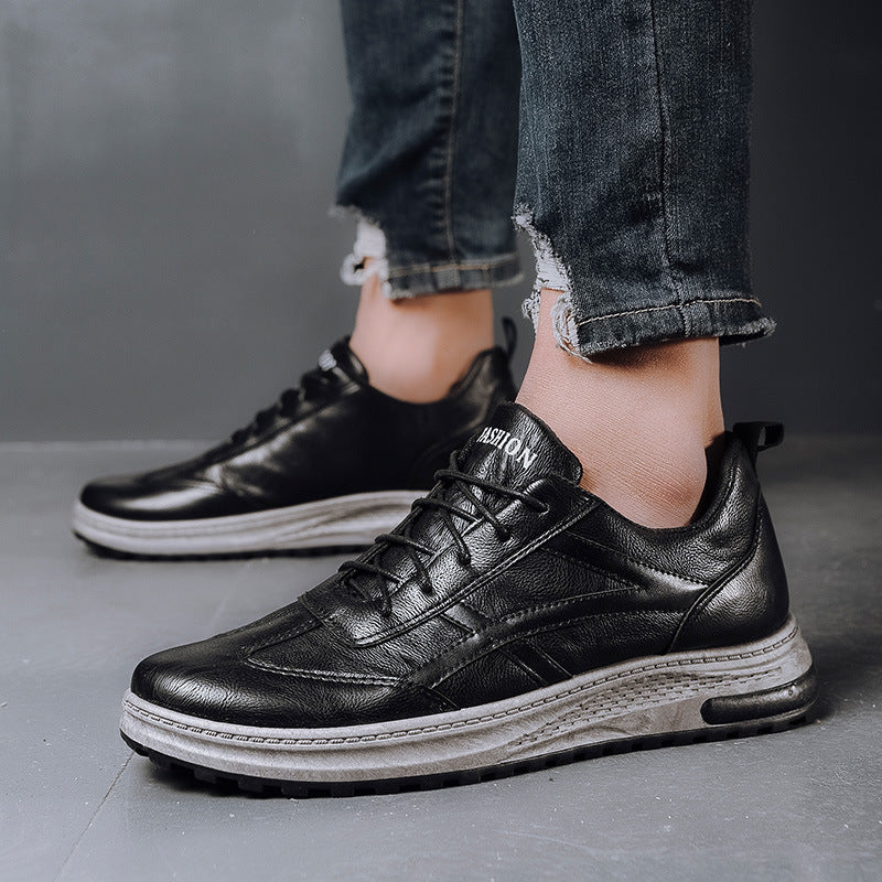 British business men's shoes 2026 new fashion trend pu casual shoes men's lace-up low-top shoes wholesale