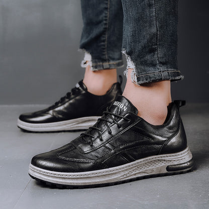 British business men's shoes 2026 new fashion trend pu casual shoes men's lace-up low-top shoes wholesale