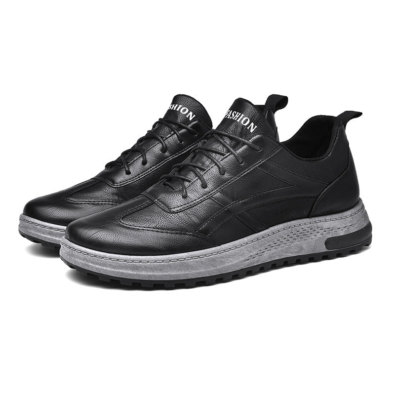 British business men's shoes 2026 new fashion trend pu casual shoes men's lace-up low-top shoes wholesale