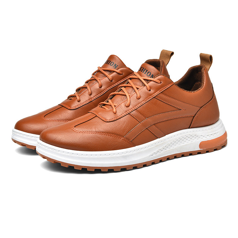 British business men's shoes 2026 new fashion trend pu casual shoes men's lace-up low-top shoes wholesale