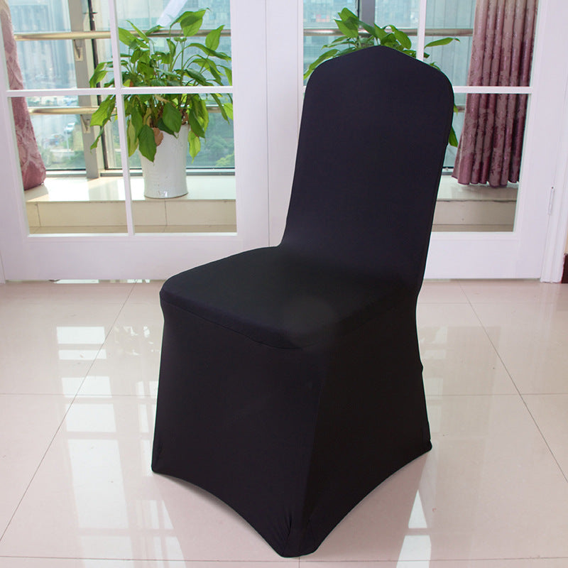 White chair covers, stretch slipcovers for hotel, wedding, and banquet chairs, full coverage chair seat covers, stool covers, wholesale for export, 140g