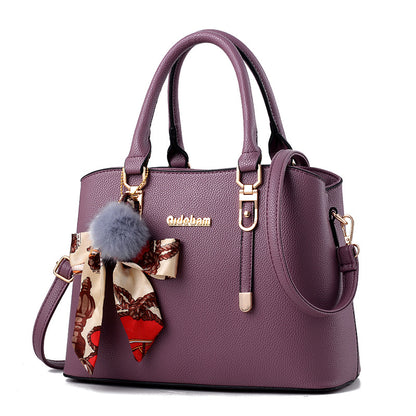 2026 new korean style handbag casual minimalist shoulder bag silk scarf accessory crossbody tote large bag - dropshipping available