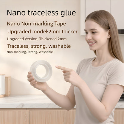 Nano double-sided tape high viscosity non-marking hook glue acrylic double-sided tape transparent magic tape waterproof nano-glue