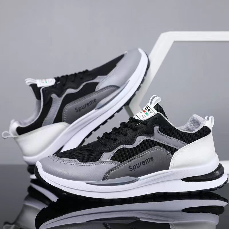 Breathable dad shoes for men, spring/summer 2025 collection: korean style fashionable casual sneakers, soft sole, lightweight mesh, trendy footwear