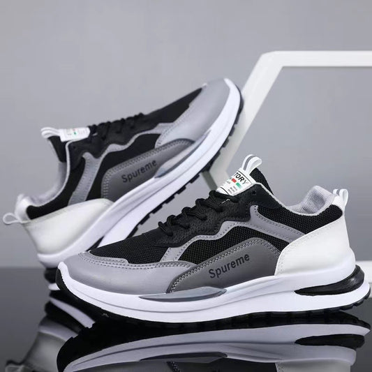 Breathable dad shoes for men, spring/summer 2025 collection: korean style fashionable casual sneakers, soft sole, lightweight mesh, trendy footwear