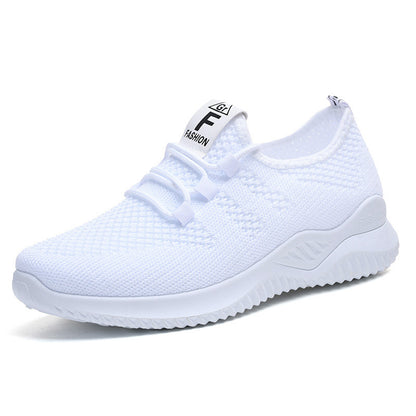 Women's shoes 2026 cross-border dropshipping women's shoes private domain casual shoes fly woven breathable flats soft bottom lightweight mesh shoes
