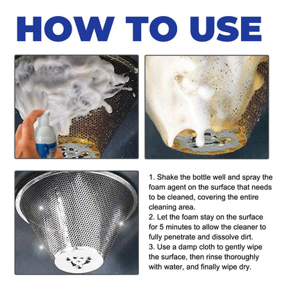 Jaysuing Kitchen cleaning foam cleaner, kitchen utensils rust remover, stove range hood heavy oil cleaner