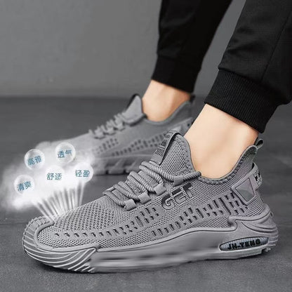 Slip-on men's shoes breathable casual shoes trendy minimalist men's sneakers non-slip soft sole work safety shoes wholesale